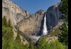 Bridalveil Falls and Yosemite Falls